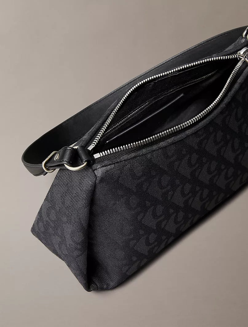 CK Pleat Monogram Logo Shoulder Bag