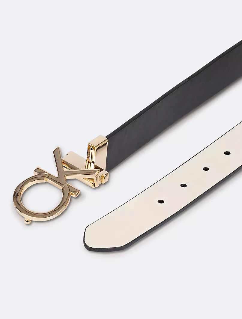 CK Monogram Logo Plaque Reversible Belt - Amariah
