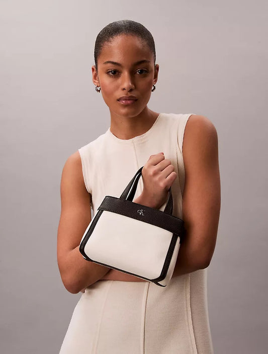 Calvin Klein monogram canvas mini tote crossbody bag – image 2