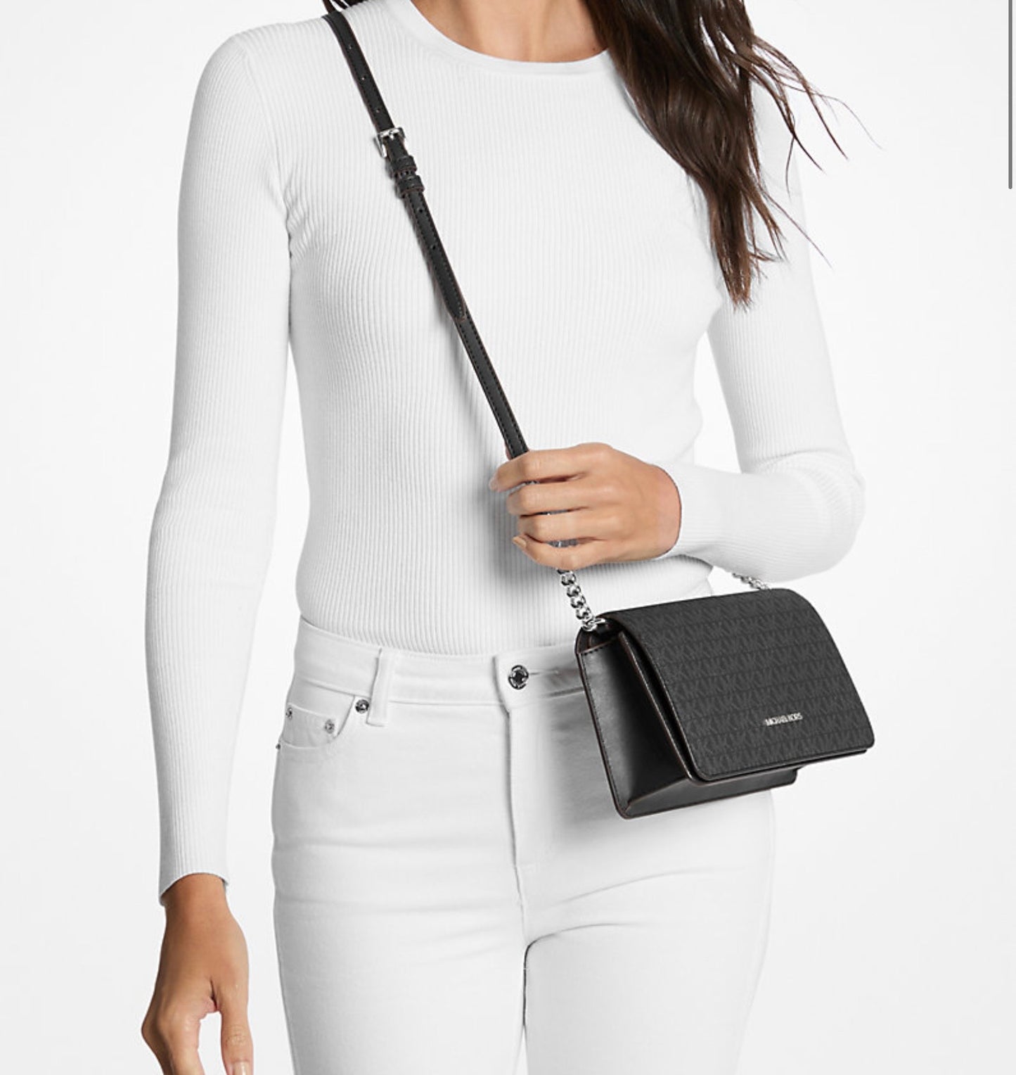 Michael Kors Jet Set Medium Signature Logo Crossbody Bag