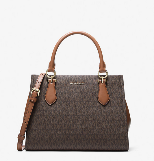 Michael Kors Marilyn Medium Signature Logo Convertible Satchel