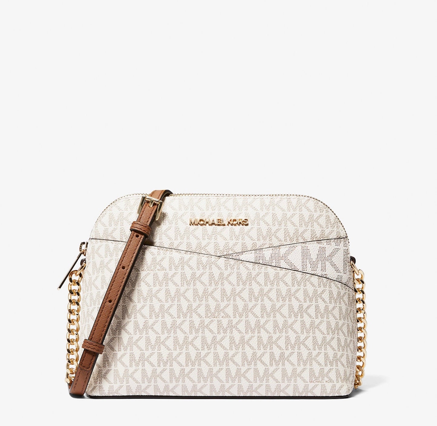 Michael Kors Jet Set Travel Medium Logo Dome Crossbody Bag