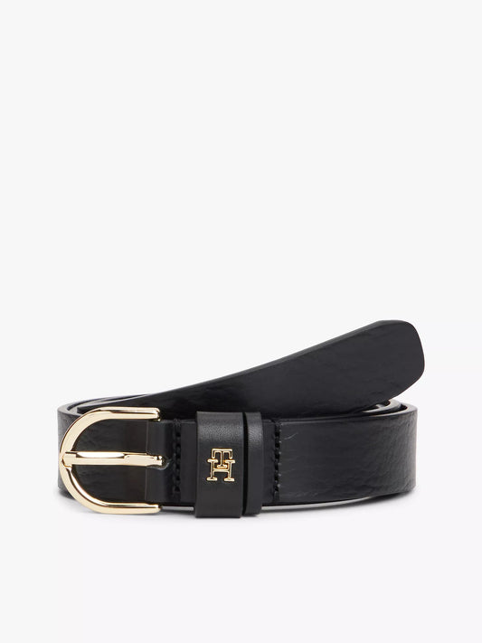 Tommy Hilfiger Monogram Slim Leather Belt