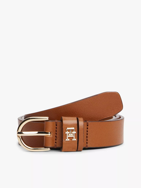 Tommy Hilfiger Monogram Slim Leather Belt