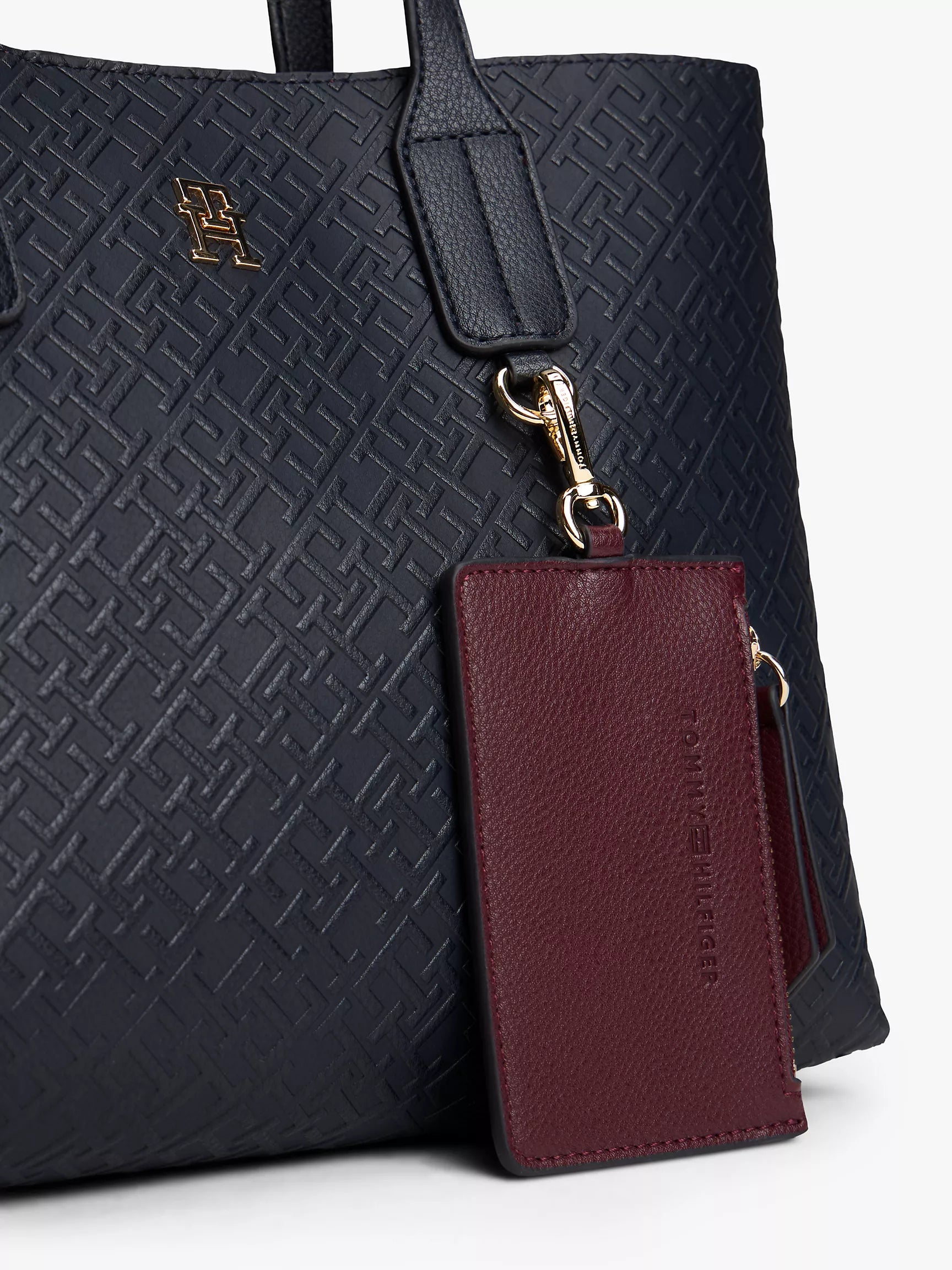 Tommy Embossed Allover Monogram Mini Tote Bag Lebanon