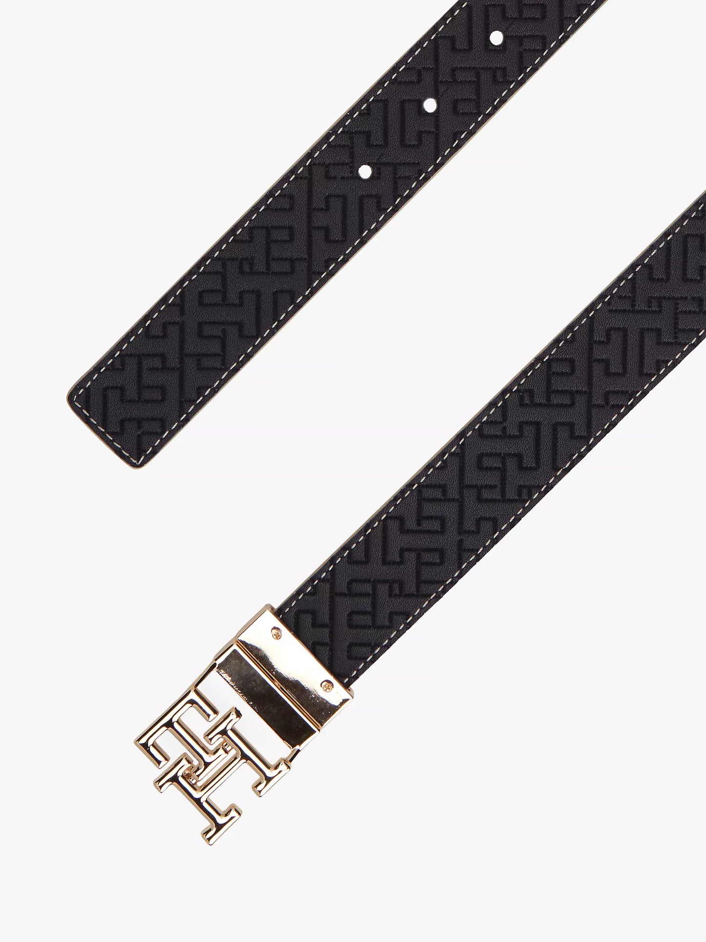 Tommy Monogram Buckle Reversible Leather Belt Lebanon