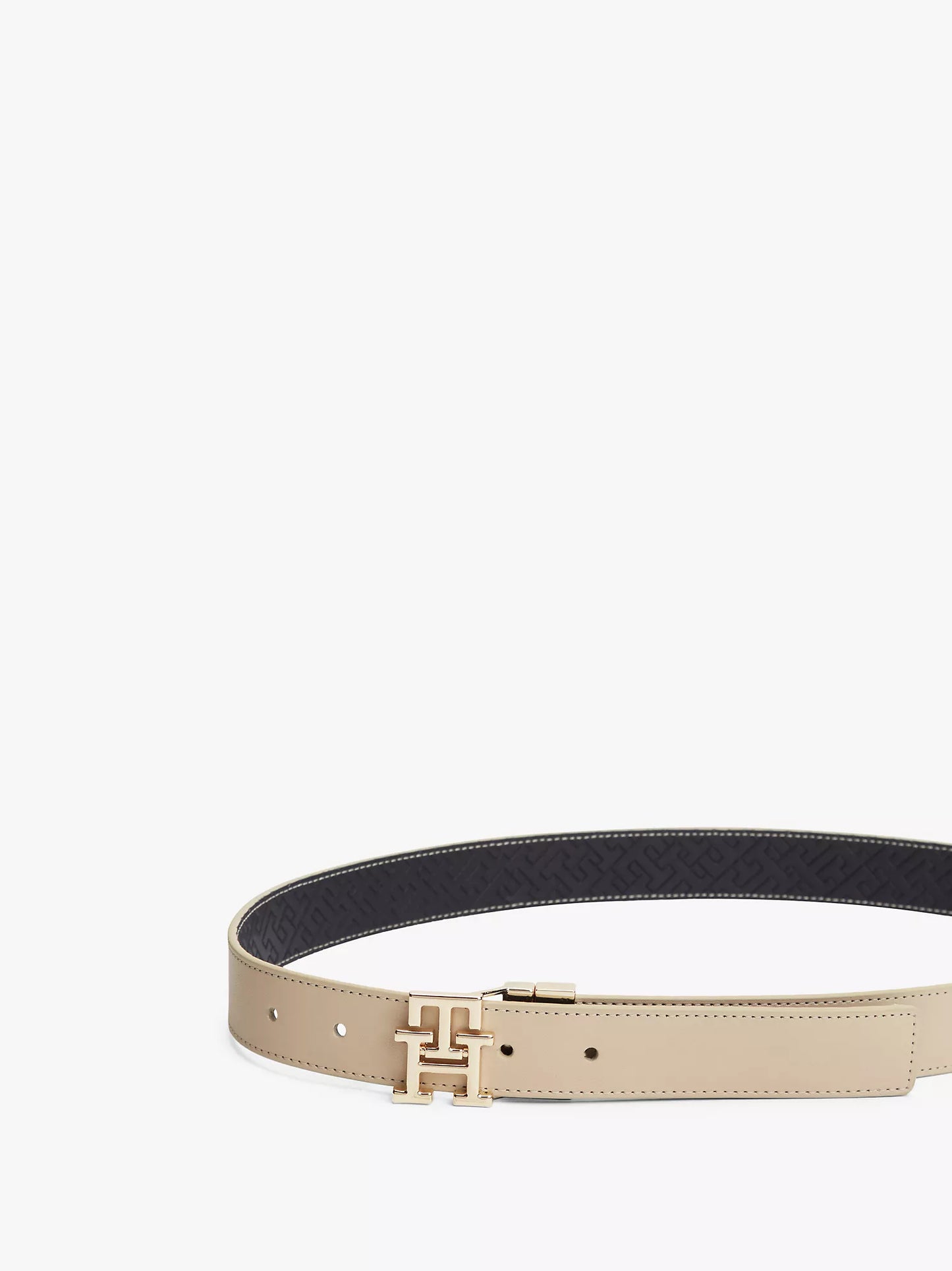 Tommy Monogram Buckle Reversible Leather Belt Lebanon
