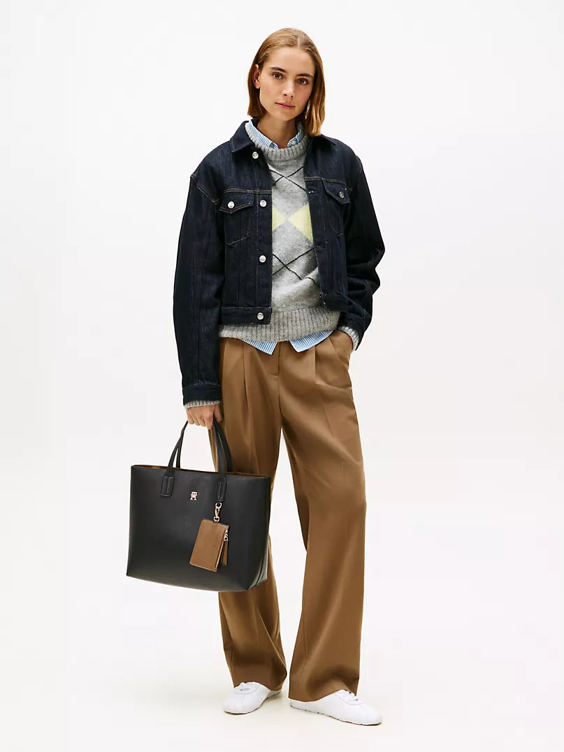 Tommy Monogram Logo Satchel Bag