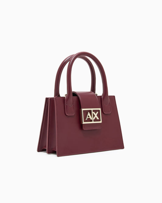 Armani Exchange Top handles in technical fabric - Burgundy