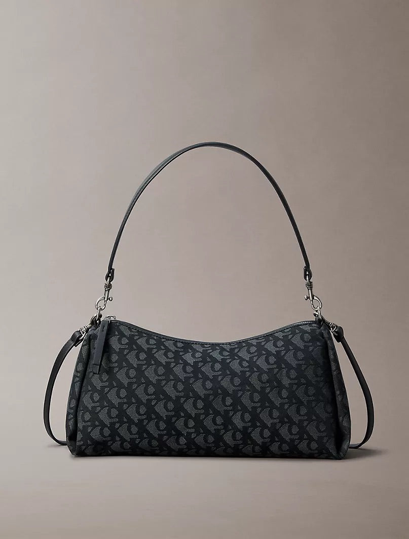 CK Pleat Monogram Logo Small Shoulder Bag