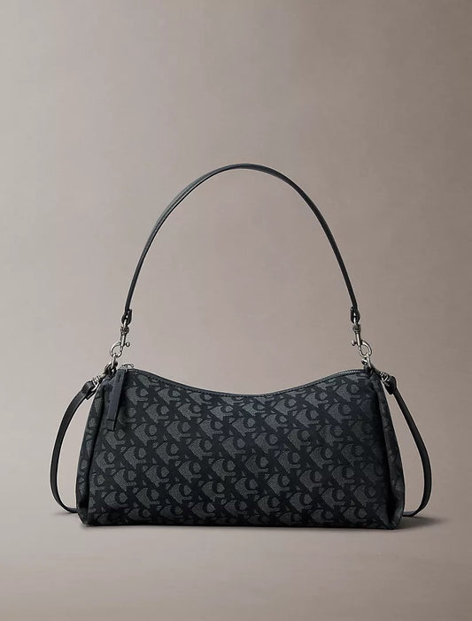 CK Pleat Monogram Logo Small Shoulder Bag