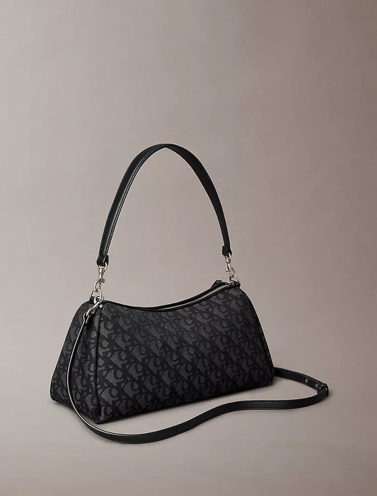 CK Pleat Monogram Logo Small Shoulder Bag