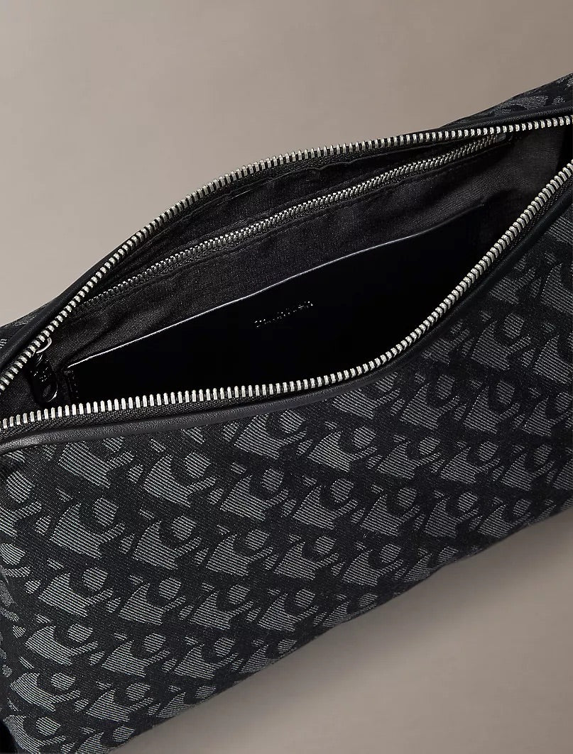 CK Pleat Monogram Logo Small Shoulder Bag