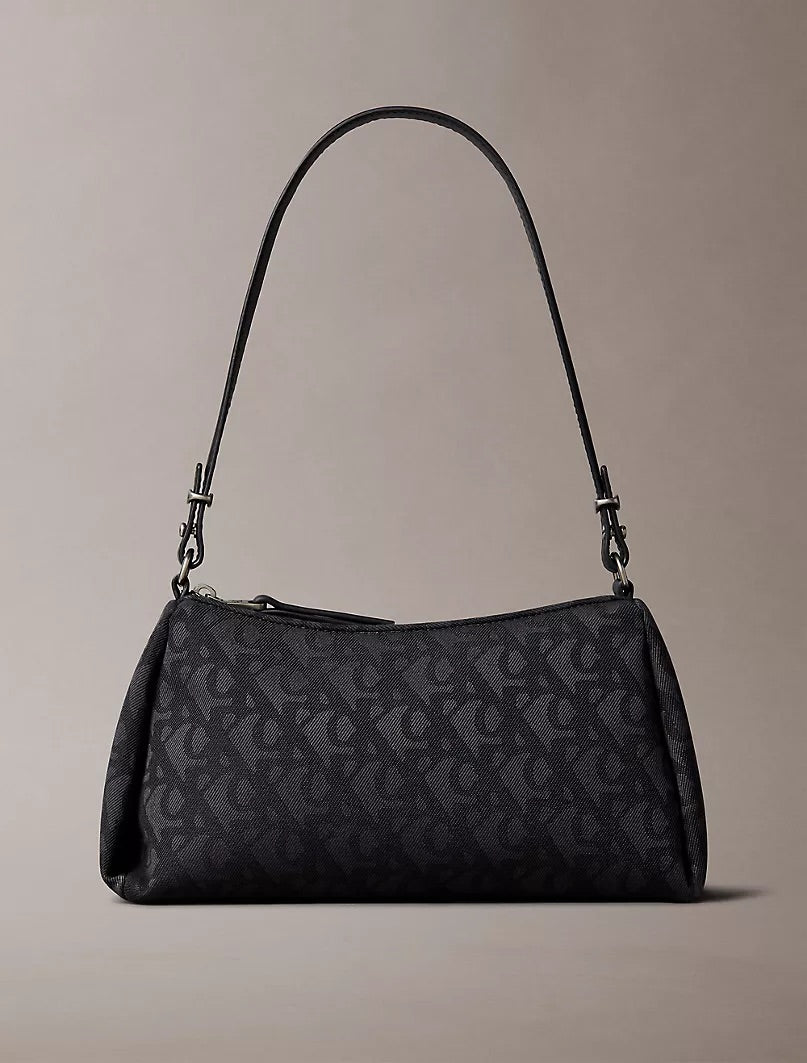 CK Pleat Monogram Logo Shoulder Bag