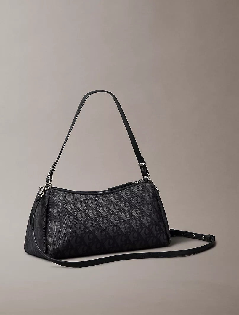 CK Pleat Monogram Logo Shoulder Bag