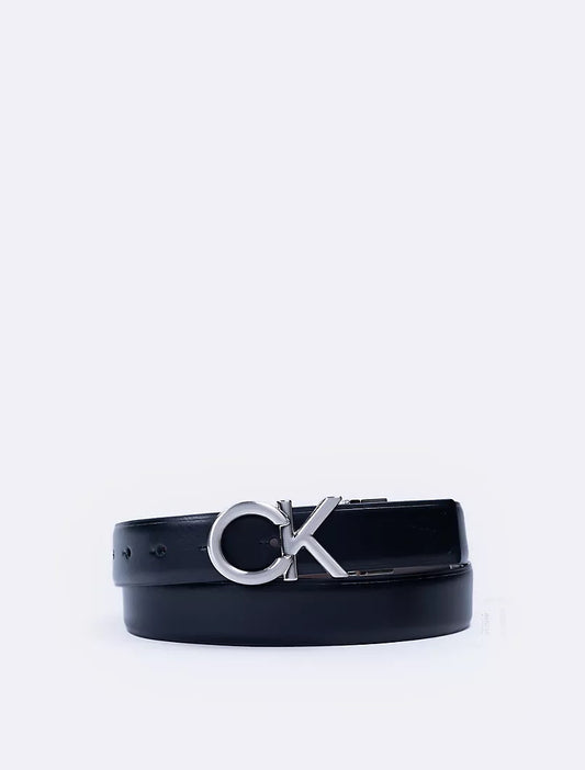 CK Logo Plaque Reversible Dress Belt