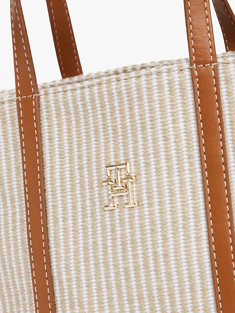 Tommy Stripe Crossbody Mini Tote Bag
