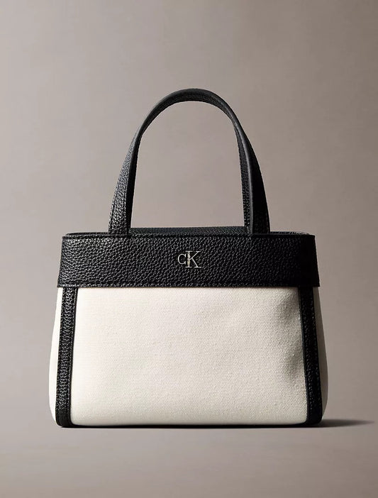 Calvin Klein monogram canvas mini tote crossbody bag – image 1
