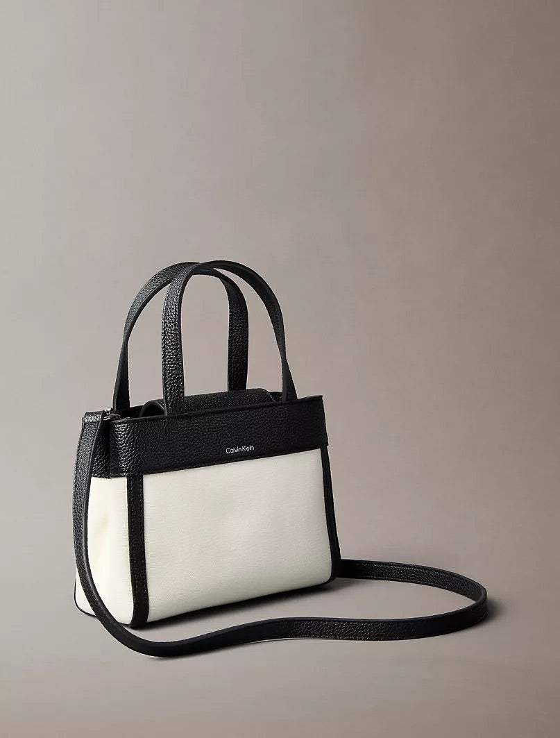 Calvin Klein monogram canvas mini tote crossbody bag – image 3