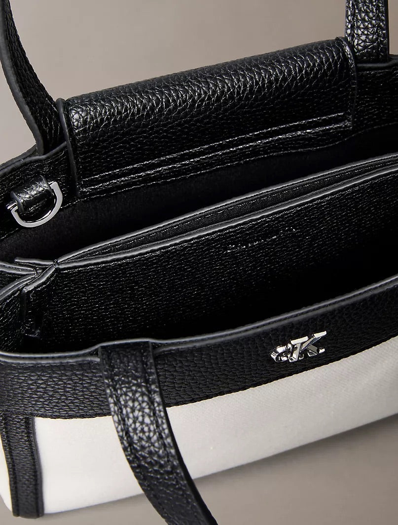 Calvin Klein monogram canvas mini tote crossbody bag – image 4
