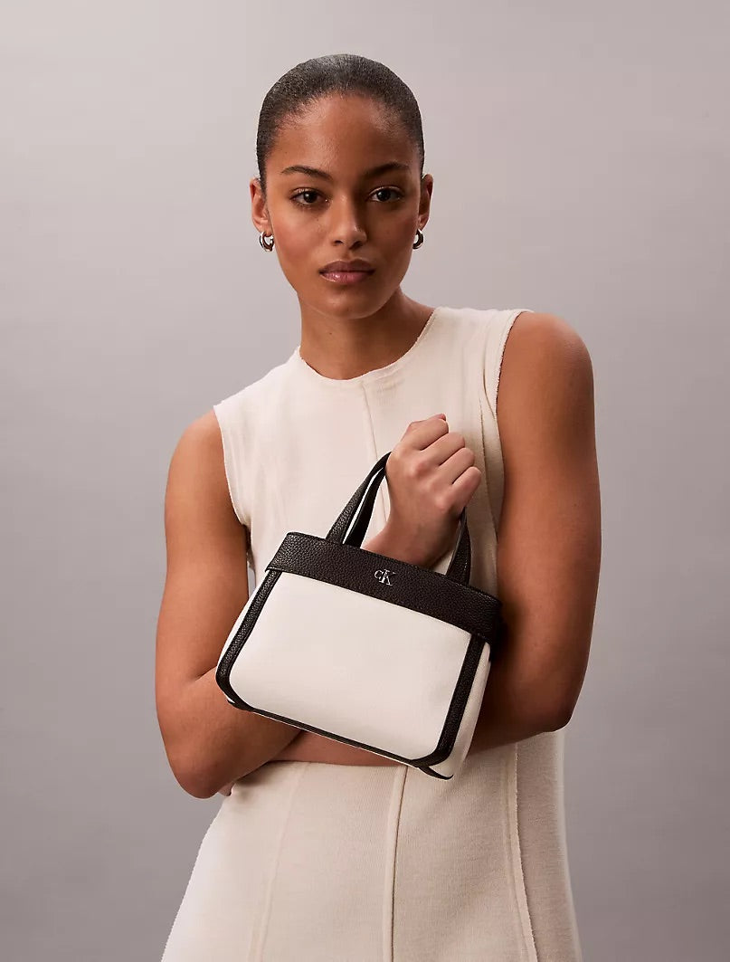 Calvin Klein monogram canvas mini tote crossbody bag – image 2