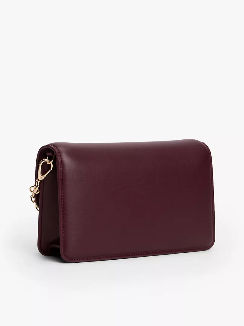 Tommy Monogram Clasp Pebbled Flap Clutch Lebanon