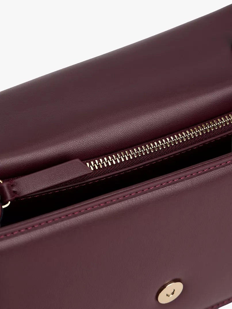 Tommy Monogram Clasp Pebbled Flap Clutch Lebanon